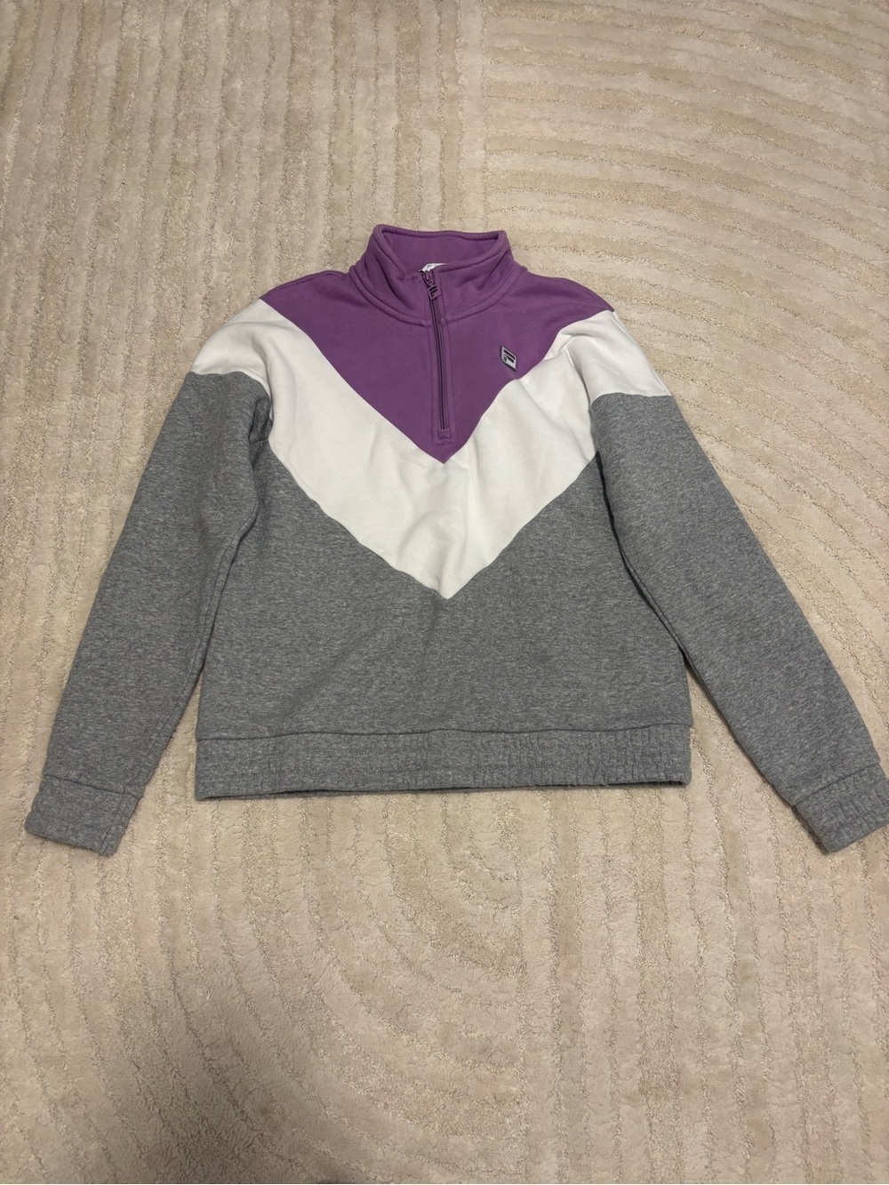 Fila Lavender Pullover with Logo Tag